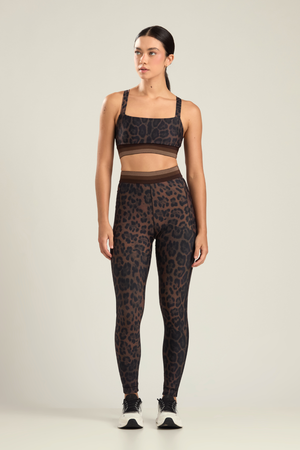 LEGGING FULL ANIMAL PRINT COM ELÁSTICO CHOCOLATE