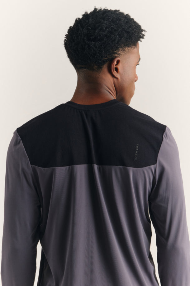 CAMISETA POLIAMIDA MANGA LONGA ACTIVE CONCRETO