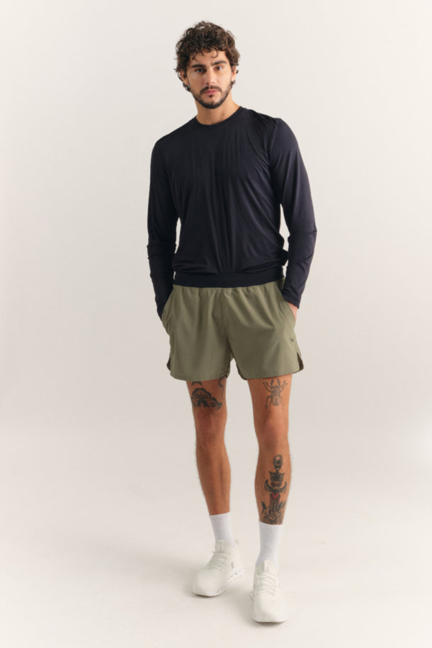 SHORTS POLIÉSTER RUNNING CLASSIC MILITAR
