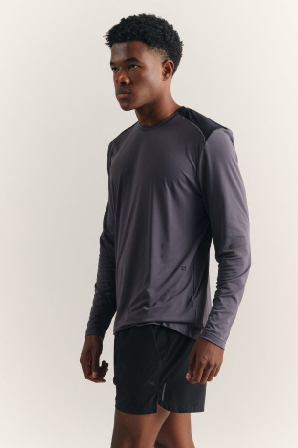 CAMISETA POLIAMIDA MANGA LONGA ACTIVE CONCRETO