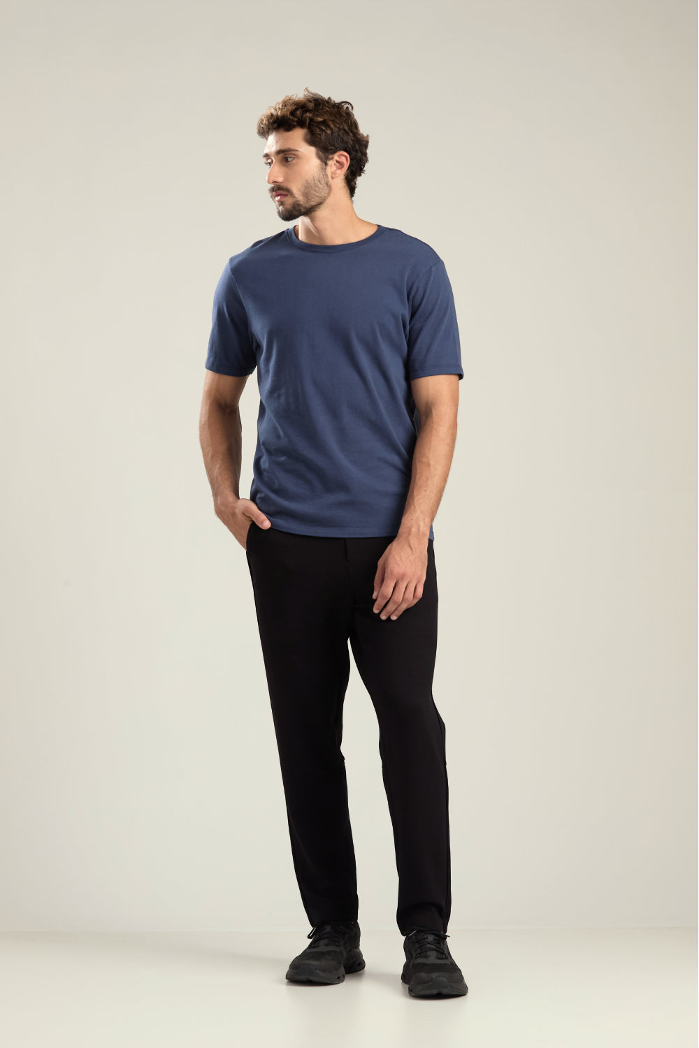 CAMISETA ALGODÃO ESSENCE AZUL JEANS