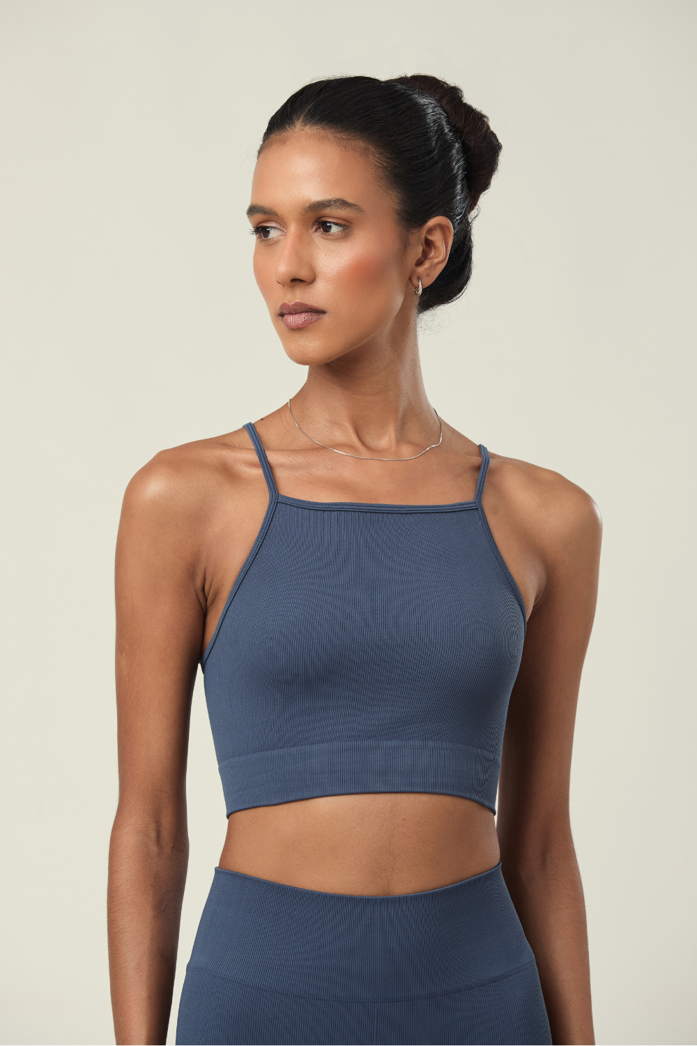 TOP CROPPED FLOW SEM COSTURA PETROLEO