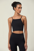 TOP CROPPED FLOW SEM COSTURA PRETO