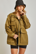COTTON TOUCH PARKA MILITAR