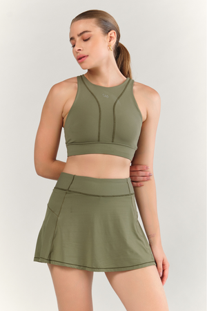 TOP HALTER SPORTS OLIVA