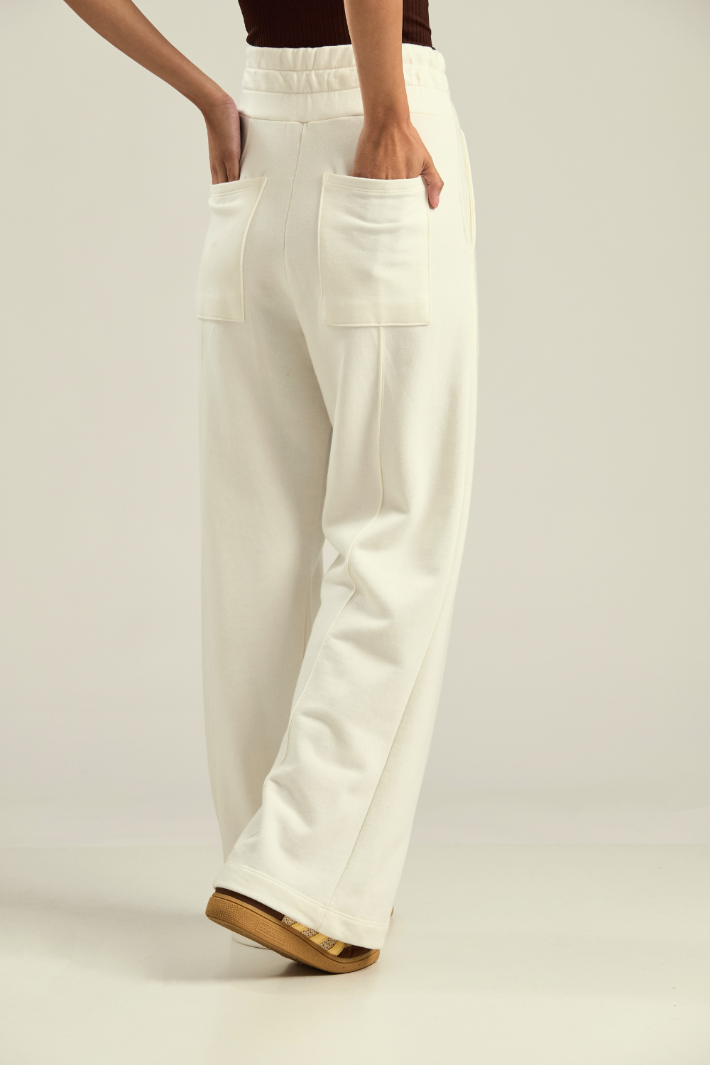 CALÇA MOLETOM WIDE NEW OFF WHITE