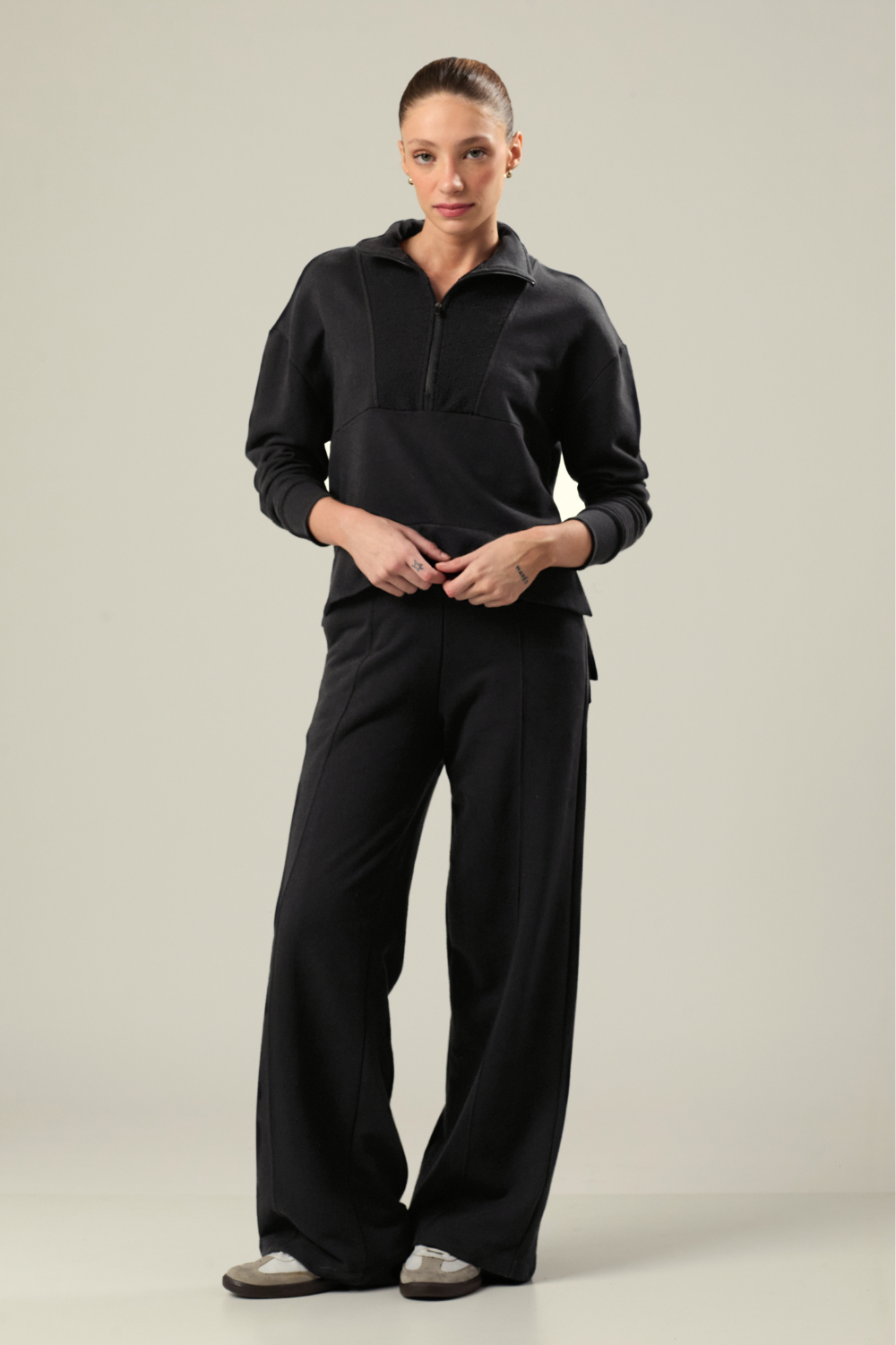 CALÇA MOLETOM WIDE NEW PRETO