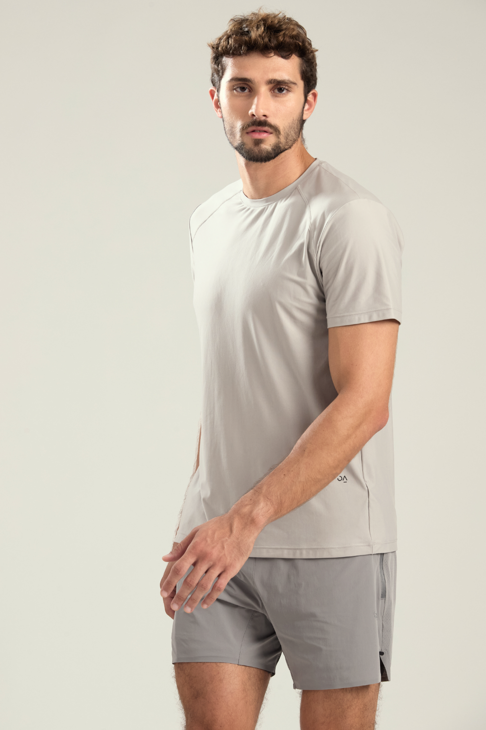 CAMISETA POLIAMIDA PEACH TOUCH CINZA CLARO