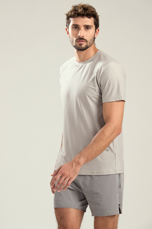 CAMISETA POLIAMIDA PEACH TOUCH CINZA CLARO