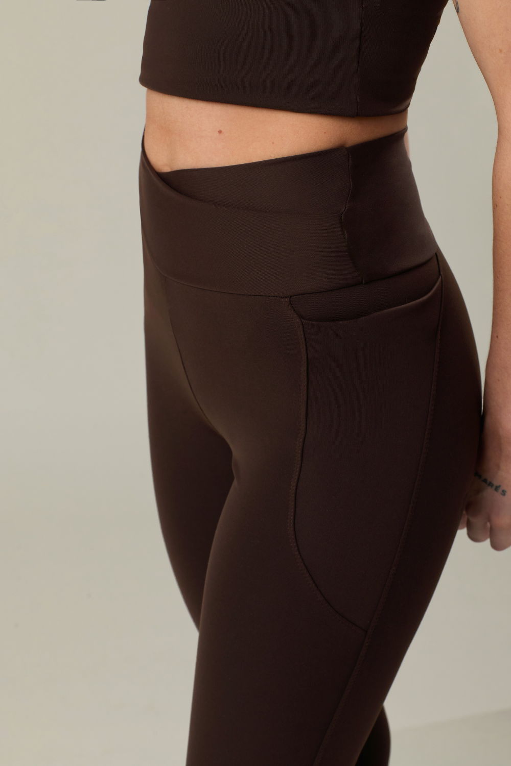 LEGGING COTTON BLOOM COFFEE