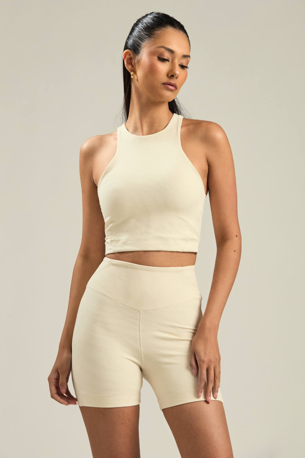 BERMUDA ZEBRA COM FORRO OFF WHITE