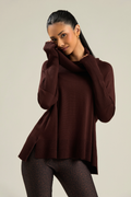 CASACO GOLA ALTA TRICOT COFFEE
