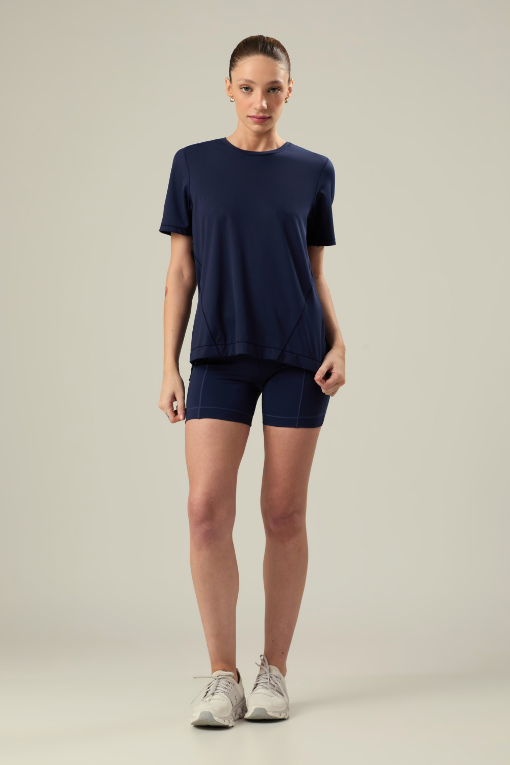 CAMISETA MANGA CURTA COM FENDA AFTER BLUE AZUL MARINHO