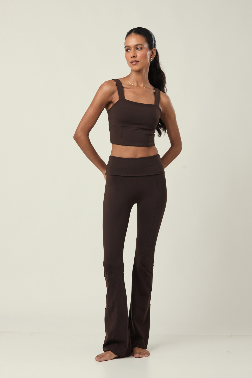 CALÇA FLARE COTTON VELVETY BY MICA COFFEE