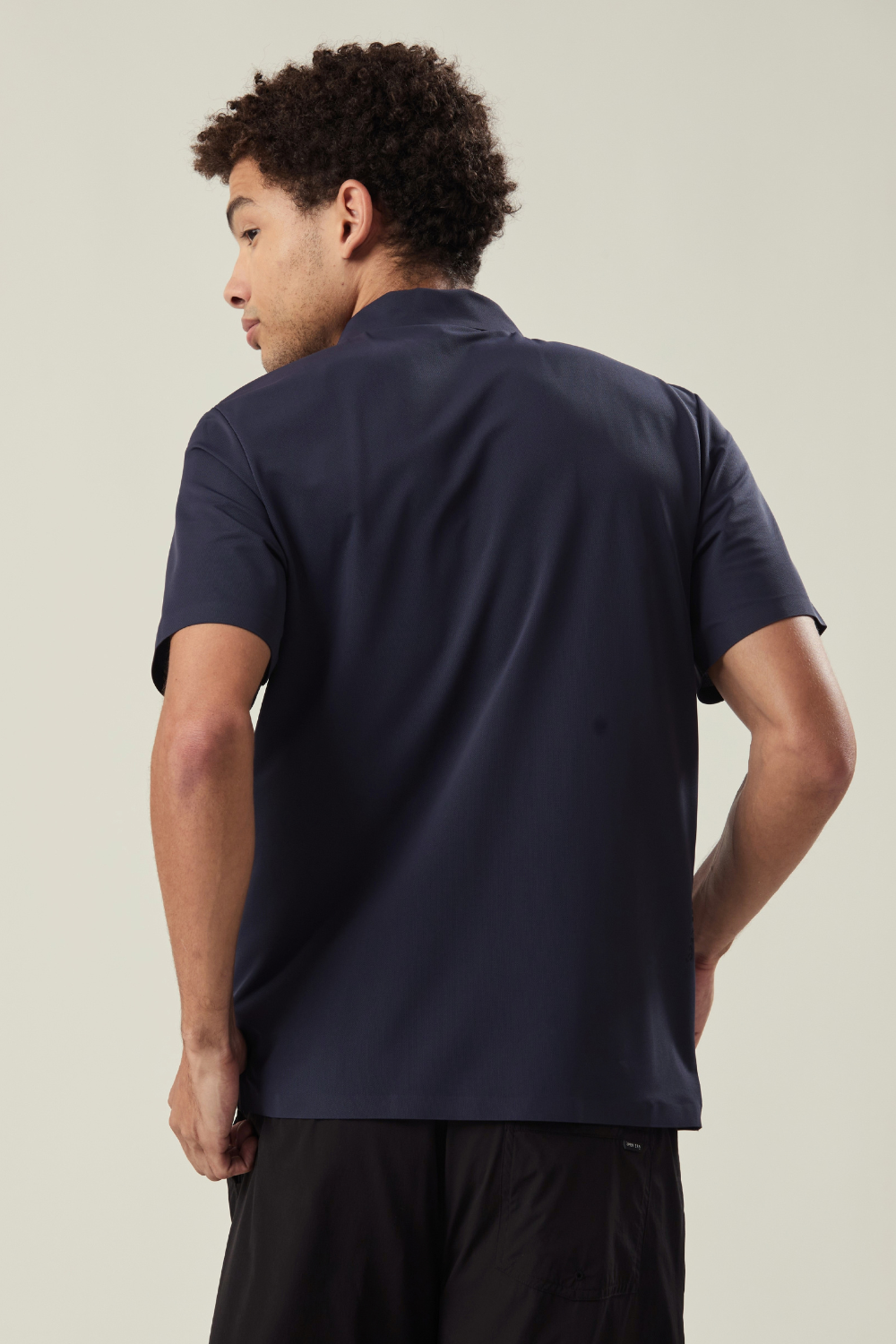 CAMISETA POLO ZÍPER MARINHO