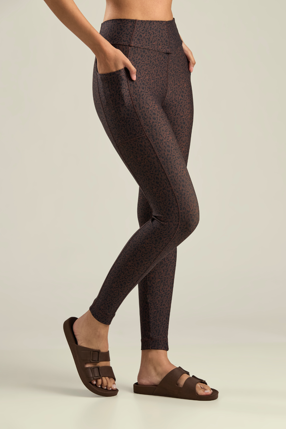 LEGGING FULL ANIMAL PRINT HIGH CHEETAH CHOCOLATE