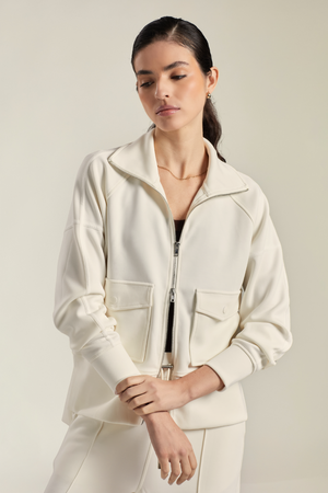 JAQUETA SCUBA CLEAN COLLECTION BRANCO